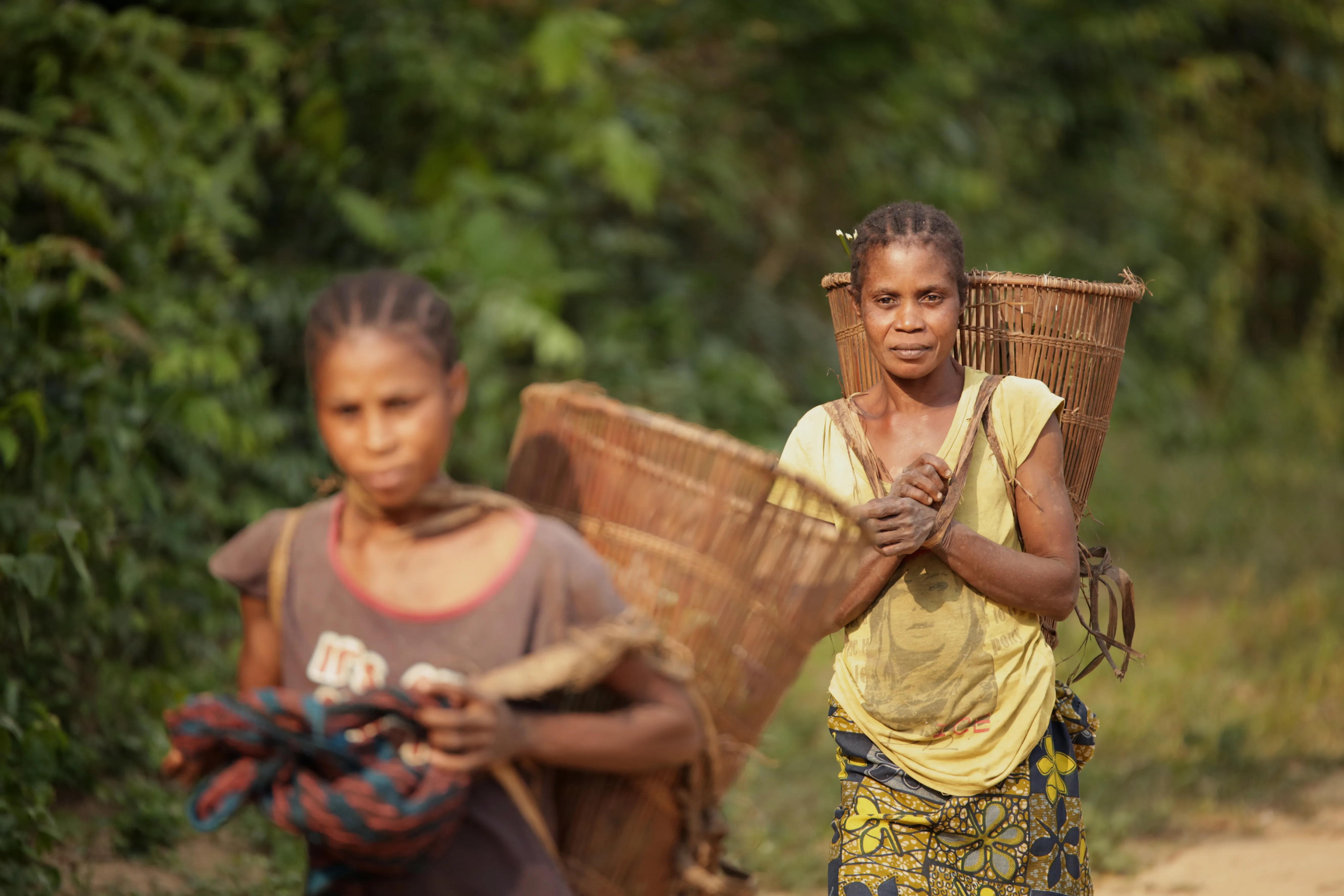 Women with baskets